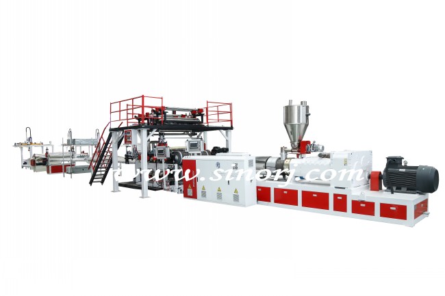 2套SJSZ110/22SPC石塑地板生產線發貨中